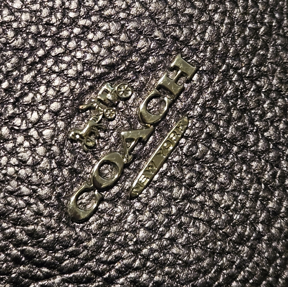 Coach Pebbled Leather Shoulder Bag – Grey Three Pocket - Picture 3 of 13
